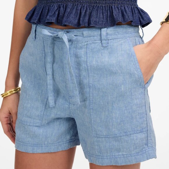 Madewell Pants - NWT Madewell Pull-On Drawstring Shorts Sunfaded Blue XS